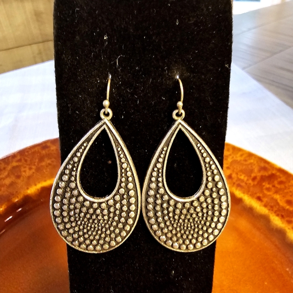 Beautiful Silver Dangle Earrings - image 2